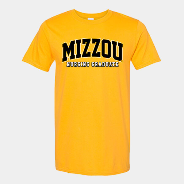 (N) Gold Outline Mizzou Nursing Graduate T-shirt Thumbnail
